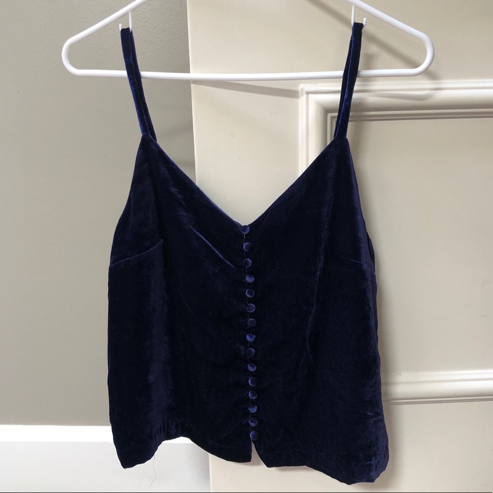 MADEWELL velvet button up blouse